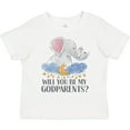 thumbnail image 3 of Inktastic Will You Be My Godparents? Cute Elephants Moon and Stars Boys or Girls Toddler T-Shirt, 3 of 5