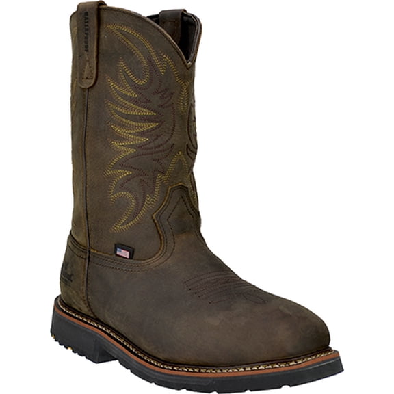 Men's Thorogood 11" Composite Toe Waterproof Western Wellington (U.S.A.) 804-4337, Dark Brown,Brown