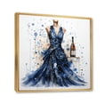 thumbnail image 2 of Designart "Stylish Dress Delight Pointillism II" Fashion Floater Framed Canvas Wall Art, 2 of 7