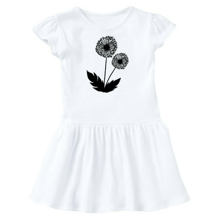 

Inktastic Pocket Dandelion in Black Gift Toddler Girl Dress