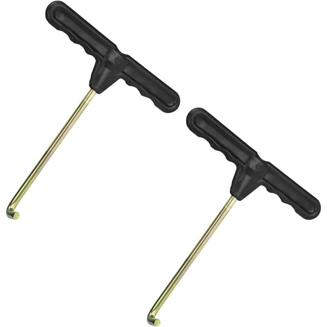 Trampoline Spring Traction Tools Metal T Hook, Tent Hand Tool, Exhaust Spring Hook, Trampoline Accessory, for Tent Trampoline Spring Traction Tool, 4 Pcs