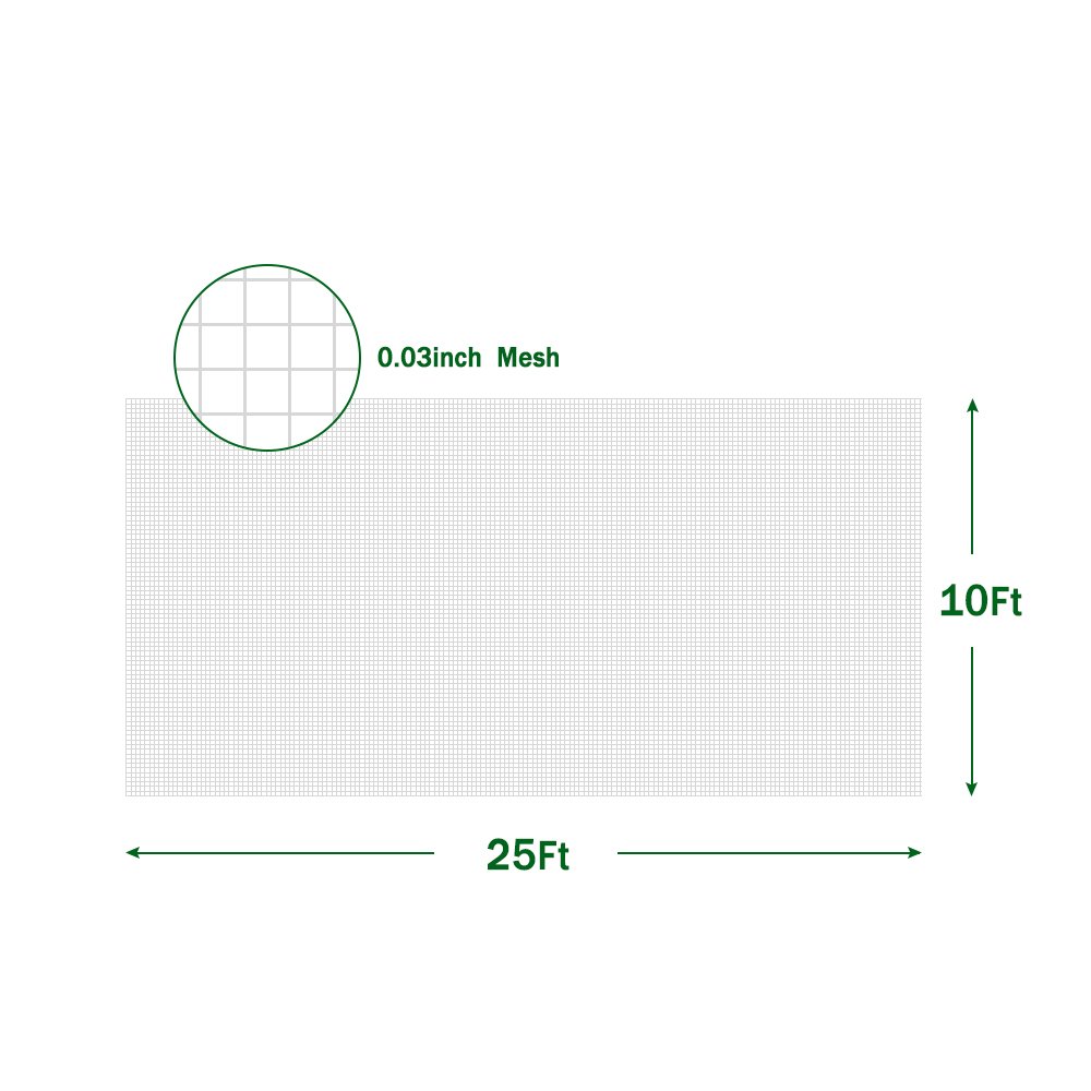 Agfabric 10'x25' Bug Net Insect Bird Netting, Garden Netting Protect Plants Fruits Flowers against Bugs, Birds & Squirrels