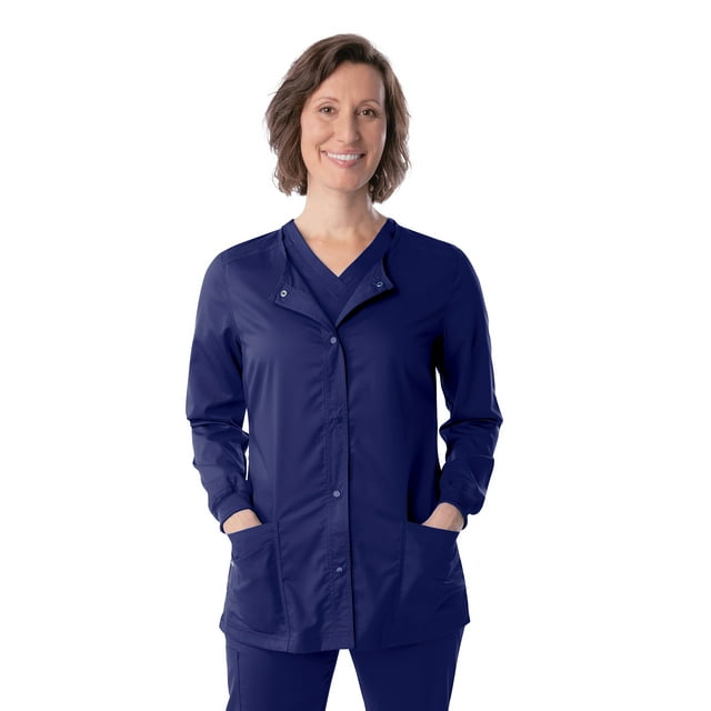 Landau ProFlex Women's Modern Tailored Fit Stretch Snap Front Scrub Jacket