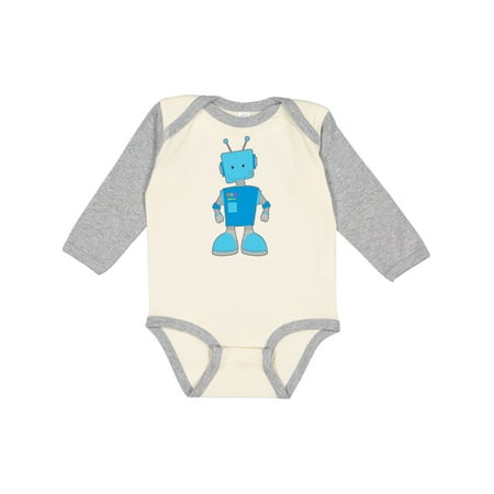 

Inktastic Blue robot Gift Baby Boy or Baby Girl Long Sleeve Bodysuit