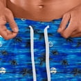 thumbnail image 6 of LONKITO Mens Shorts Elastic Waist Lightweight Hawaiian Beach Shorts with Pockets for Casual Athletic Running, Size 2XL, 6 of 6
