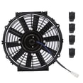 thumbnail image 1 of Ventilador de refrigeración eléctrico delgado de 10 pulgadas, 24 V, 80 W, 2100 RPM, 10 aspas rectas, universal para coche., 1 of 14
