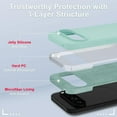 thumbnail image 3 of KOMI for Google Pixel 9/9 Pro Case, Silicone Phone Case with 1 Screen Protector, Soft Anti-Scratch Microfiber Lining, Full Body Shockproof Slim Cover Support Wireless Charging, Light Green, 3 of 5