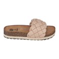 thumbnail image 2 of GC Shoes Women's Cork Platform Footbed Sandals, Casual Summer Comfort Slides, Puffy Braided Strap Slip Ons, Lesley/Nude/6, 2 of 5