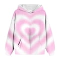 thumbnail image 5 of Ulanda Kids Cute Hoodies Gradient Tie Dye Printed Hoodie with Pockets Casual Pullover Hooded Sweatshirts for Girls Boys (Light Pink, 3-4 Years), 5 of 5