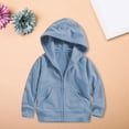 thumbnail image 4 of Mercatoo Toddler Cotton Hoodi𝐞s Zip up Plain Hooded Sweatshirts with Pockets Baby Boys Soft Comfy Long Sleeve Jackets Clothes, 4 of 8