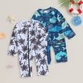 thumbnail image 5 of Douhoow Baby Boy Rash Guard Swimsuit 3 6 12 18 24 Months Infant Zipper Swimwear One Piece Long Sleeve Bathing Suit, 5 of 9