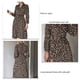 thumbnail image 5 of Vestido de Solapa para Mujer,Vestido Largo con Estampado de Leopardo, Vestido Informal de Manga Larga para Mujer, Vestido con Lazo en la Cintura, artesanía Excepcional, 5 of 6