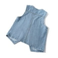 thumbnail image 5 of Women's Jackets Sleeveless Denim Jean Jacket Coat, 5 of 5