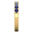 thumbnail image 4 of 0.63 ctw Wedding Band for Women - 18K Yellow Gold Simulated Tanzanite Stackable Eternity Ring, 4 of 6