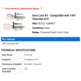 thumbnail image 2 of Door Lock Kit - Compatible with 1987 Chevy R10, 2 of 2