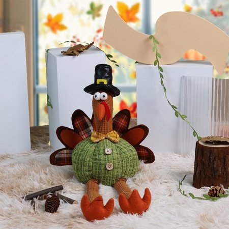 HBBKVI Thanksgiving Decorations Season Leg Hanging Turkey Doll Party Home Kitchen Decoration Ornament HBBKVI Thanksgiving Decorations Season Leg Hanging Turkey Doll Party Home Kitchen Decoration Ornament