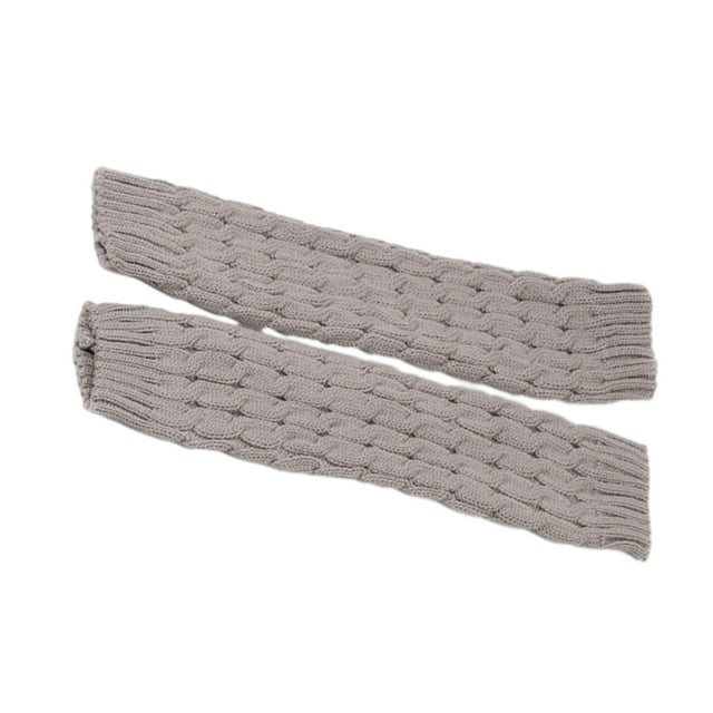 mmirethe Exquisite Craft Leg Warmers Designed To Beautify Curves For Skirts And Combination Fiber Long Socks Knee Socks light grey 42cm 2Set