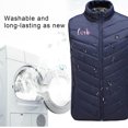 thumbnail image 4 of LpwkSSA Classic Heated Vest for Men Three Control 9 zone Constant Temperature Coat with Battery Pack Rechargeable Electric Print Outdoor Vest Navy M, 4 of 6