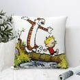 thumbnail image 6 of Calvin And Hobbes Throw Pillow Cover Decoration Pillow Case Cushion Home Decor for Home Sofa Couch 26"x26", 6 of 8