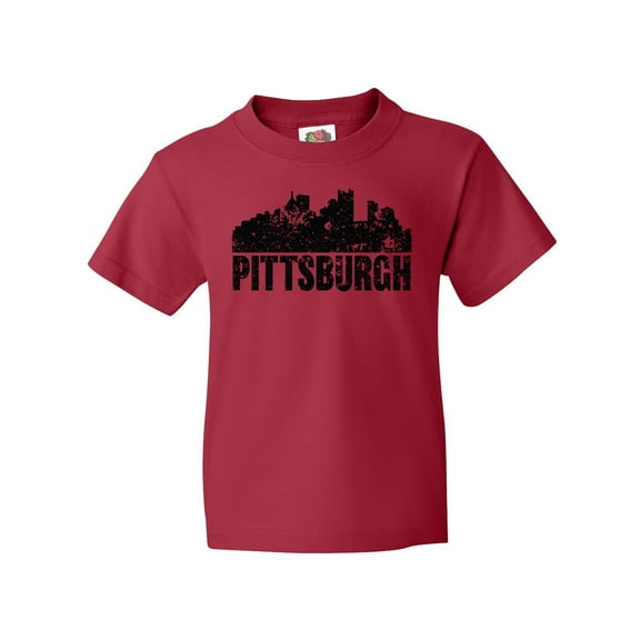 Inktastic Pittsburgh Skyline Grunge Youth T-Shirt