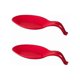 thumbnail image 1 of 5pcs Silicone Spoon Rests Kitchen Utensil Holder Heat Resistance Spoon Rack Spoon Pad BBQ Sauce Dish for Home Restaurant (Red), 1 of 5