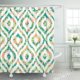 thumbnail image 1 of ABPHQTO Melange Ogee de camuflaje reelaborado geométrico con bordes de patrón de tejido Ikat Juego de cortinas de ducha de baño impermeables con diamantes 165x180 cm, 1 of 2