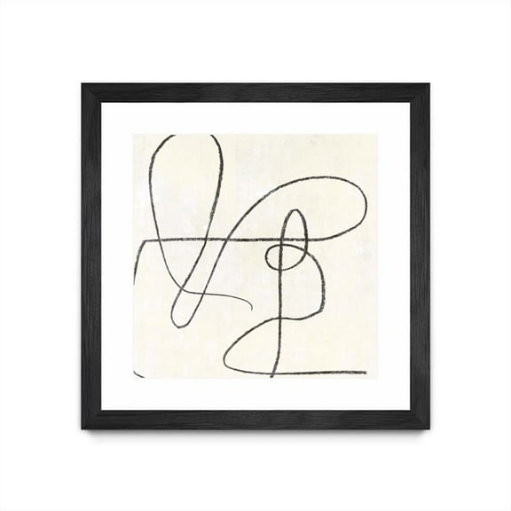 Giant Art 30x30 Juxtaposing Matted and Framed in White