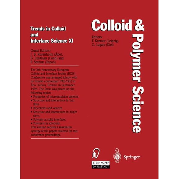 Progress in Colloid and Polymer Science Trends in Colloid and Interface Science XI, Book 105, (Paperback)