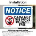 thumbnail image 3 of (2 Pack) Please Keep This Office Fragrance Free Sign With Symbol OSHA Notice Sign 5 Inch X 3.5 Inch Vinyl Label Decal Sticker Weather Resistant, UV Protected for Workplace, Business,, 3 of 7