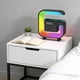 thumbnail image 5 of Altavoz Bluetooth con cargador inalámbrico, reloj despertador digital, luz ambiental colorida, mesita de noche 3 en 1 para dormitorio, hogar, oficina, escritorio, decoración, altavoces Bluetooth con c, 5 of 5