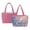 Axolotl Cherry Blossom, variant on Paw Print Marble Print Reversible Quilted Shoulder Bag – Women's 2-in-1 Handbag, Large Tote for 15" Laptop, Water Bottle, Lightweight for Daily, Pink