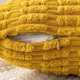 thumbnail image 3 of Fundas de almohada decorativas de color amarillo mostaza, diseño elegante y exquisito con cremallera oculta para estilo rústico bohemio, terciopelo de pana a rayas de felpa suave, paquete de 2, 30 x, 3 of 5