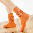 thumbnail image 4 of 3 Pairs Women's Slouch Socks Cotton Knit Knee High Tube Scrunch Sock Size 6-11, 4 of 7