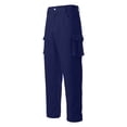 thumbnail image 6 of CONZONE Kids Boys Cargo Pants Outdoor Hiking Pants For Child Buttons Solid Color Wide Leg Jogger Trousers With Pockets, 6 of 7