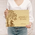 thumbnail image 2 of Darling Souvenir Personalized Engraved Laser Cut Wedding Guest Book Wooden Cover Sign-in Book Registry Guestbook Scrapbook-F2, 2 of 7