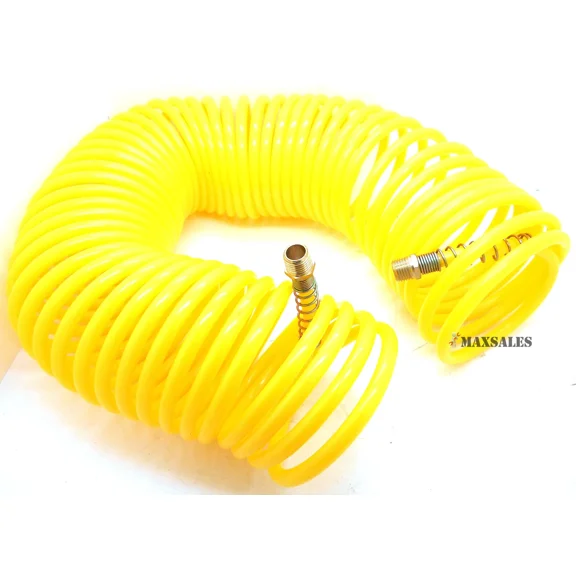 1/4" X 25' Recoil Air Hose Re Coil Spring Ends Pneumatic Compressor Tool