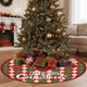 thumbnail image 4 of Falda roja para árbol de Navidad con diseño de Papá Noel y copos de nieve | Decoración navideña de poliéster de 90 x 90 cm | Base para árbol, 4 of 5