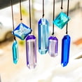 thumbnail image 4 of Adornos colgantes con prismas de cristal HDCRYSTALGIFTS, 7 unidades, azul, 4,7 cm, 4 of 5