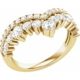 thumbnail image 3 of Pompeii 1Ct TW Diamond Wedding Contour Curved Ring Women's Anniversary Lab Grown Band, 3 of 6