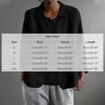 thumbnail image 3 of PBFRDSJ Tops for Women Trendy Summer Classic Pleated Textured Cotton Linen Jacket Single-Breasted Lapel Long Sleeve Cardigan Business Casual Work Outwear, 3 of 5