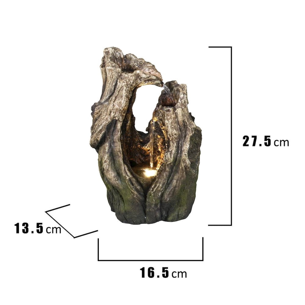TREE TRUNK FOUNTAIN WITH LED