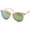 Green, variant on grinderPUNCH Womens Fashion Dapper Unisex Horned Rim Silver Mirrored Lens Adult Sunglasses