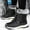 Black, variant on Women's Warm Insulated Plush Lined Waterproof Mid Calf Winter Snow Boots Black 9.5