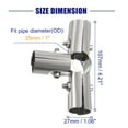 thumbnail image 2 of Uxcell 4 Way Structural Pipe Connector 4 Pack Chain Link Fence Clamp, Fit OD 25mm, 2 of 5