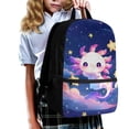 thumbnail image 3 of Uorisanigo 17 inch Kids Starry Axolotl Backpack School 5-15 Year with Adjustable Padded Straps Student School Bag Large Capacity for Schools, Camps and Travel, 3 of 6
