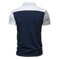 thumbnail image 3 of outfmvch polo shirts for men summer three-color stitching short-sleeved lapel t-shirt womens tops white, 3 of 9