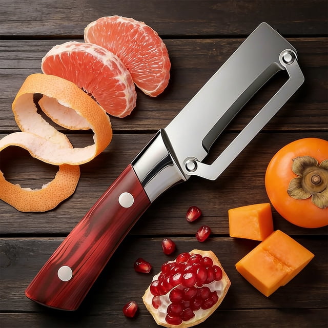 Multi-Functional Peeler Stainless Steel Multi-Functional Kitchen Peeler Ergonomic Handle for Easy Vegetable and Fruit Peeling Rust Resistant(1Pc) by JASKFLY