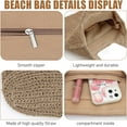 thumbnail image 5 of Straw Beach Bag for Women Summer Woven Beach Tote Bag Shoulder Handbags Boho Bag, 5 of 6