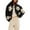 Black, variant on Womens Floral Print Sherpa Fleece Cropped Jackets Winter Warm Zipper Coat Baggy Long Sleeve Outwear with Pockets