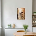 thumbnail image 3 of ZHONGYUTONG Paris Couple Wall Art Couple Walking on the Street Paintings Romantic Canvas Prints for Girls Bedroom Room Decor Ready to Hang (16.00" x 24.00"), 3 of 5